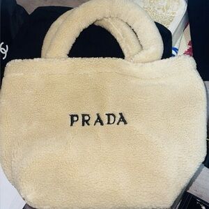 New Prada Teddy Tote Original Beige